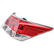 Passenger Side Tail Light, with Bulb, Halogen, Clear and Red Lens, Sedan