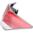 Passenger Side Tail Light, with Bulb, Halogen, Clear and Red Lens, Sedan