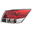 Passenger Side Tail Light, with Bulb, Halogen, Clear and Red Lens, Sedan, CAPA CERTIFIED