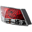 Driver Side Tail Light, with Bulb, Halogen, Clear and Red Lens, Sedan, CAPA CERTIFIED