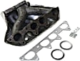Exhaust Manifold - With Wrap Around Heat Shield, Cast Iron, Includes Manifold Gasket, Flange Gaskets, Studs and Nuts