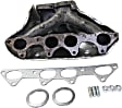 Exhaust Manifold - With Wrap Around Heat Shield, Cast Iron, Includes Manifold Gasket, Flange Gaskets, Studs and Nuts
