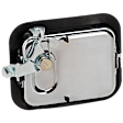 Front, Passenger Side Exterior Door Handle, Chrome, Without Key Hole, Full Door Type