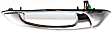 Rear, Passenger Side Chrome Exterior Door Handle, Without Key Hole, Sport Utility