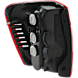 Passenger Side Tail Light, with Bulb, Halogen, Amber, Clear and Red Lens