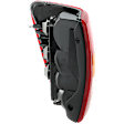 Passenger Side Tail Light, with Bulb, Halogen, Amber, Clear and Red Lens