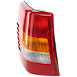 Driver Side Tail Light, with Bulb, Halogen, Amber, Clear and Red Lens