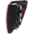 Driver Side Tail Light, with Bulb, Halogen, Amber, Clear and Red Lens