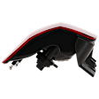 Passenger Side Tail Light, with Bulb, Halogen, Clear and Red Lens