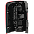 Passenger Side Tail Light, with Bulb, Halogen, Clear and Red Lens