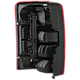 Passenger Side Tail Light, with Bulb, Halogen, Clear and Red Lens
