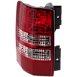 Driver Side Tail Light, with Bulb, Halogen, Clear and Red Lens