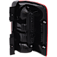 Driver Side Tail Light, with Bulb, Halogen, Clear and Red Lens
