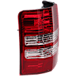 Driver Side Tail Light, with Bulb, Halogen, Clear and Red Lens