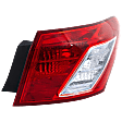 Passenger Side, Outer Tail Light, without Bulb, Halogen, Clear and Red Lens, Base Model