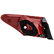 Passenger Side, Outer Tail Light, without Bulb, Halogen, Clear and Red Lens, Base Model