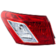 Driver Side, Outer Tail Light, without Bulb, Halogen, Clear and Red Lens, Base Model