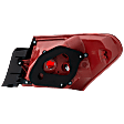 Driver Side, Outer Tail Light, without Bulb, Halogen, Clear and Red Lens, Base Model