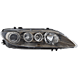 Passenger Side Headlight, without Bulb, Halogen, Clear Lens, Black Interior