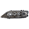 Driver Side Headlight, without Bulb, Halogen, Clear Lens, Black Interior