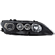 2006-2008 Mazda 6 - Passenger Side Headlight, without Bulb, Halogen, Smoked Lens, Black Interior