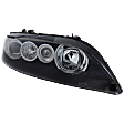 2006-2008 Mazda 6 - Passenger Side Headlight, without Bulb, Halogen, Smoked Lens, Black Interior