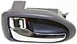 Front Or Rear, Driver Side Gray bezel with chrome lever Interior Door Handle