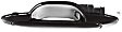 Rear, Driver Side Smooth Black Exterior Door Handle, Without Key Hole