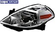 Passenger Side Headlight, with Bulb, Halogen, Clear Lens, CAPA Certified