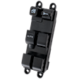 Front, Driver Side Window Switch, Black, 6-Button