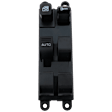 Front, Driver Side Window Switch, Black, 6-Button