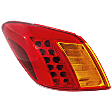 Driver Side Tail Light, with Bulb, Halogen, Amber and Red Lens, Production Date October 2009