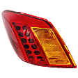 Driver Side Tail Light, with Bulb, Halogen, Amber and Red Lens, Production Date October 2009