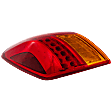 Driver Side Tail Light, with Bulb, Halogen, Amber and Red Lens, Production Date October 2009