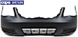 Front Primed Bumper Cover, Base Model, 4 Cyl., 2.2L Engine, Coupe, Without Fog Light Holes, CAPA Certified
