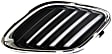 Passenger Side Grille Assembly, Chrome Shell with Painted Black Insert, Grille