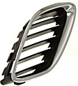 Driver Side Grille Assembly, Chrome Shell with Painted Black Insert, Grille