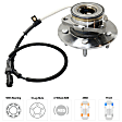 Front, Driver or Passenger Side Wheel Hub, With Bearing, With Sensor, 5 x 5.31 in. Bolt Pattern, 4WD