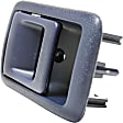 Front or Rear, Driver Side Interior Door Handle, Blue, Without Door Lock Hole