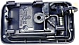 Front or Rear, Driver Side Interior Door Handle, Blue, Without Door Lock Hole