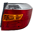 Passenger Side Tail Light, without Bulb, Halogen, Amber, Clear and Red Lens, Base/Limited/SE Models