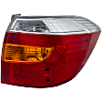 Passenger Side Tail Light, without Bulb, Halogen, Amber, Clear and Red Lens, Base/Limited/SE Models
