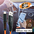 AAS8-0104-ORG 6ft. Tangle Free Lighting USB Cable