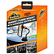 AMH3-1002-BLK Flexible Magnet Phone Mount with Gooseneck Suction Cup, 2 Metal Plates for Phone Cases, Cord Clip, and Cord Organizer 