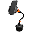 AWC8-1007-BLK 10W Wireless Charging Phone Mount with Gooseneck Cupholder, 360 deg. Rotation and 3ft. Cable to Power