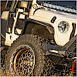 1500203 Front, Driver and Passenger Side Fender Flares, Powdercoated Textured Black Jeep Series
