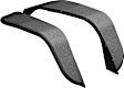 1500203 Front, Driver and Passenger Side Fender Flares, Powdercoated Textured Black Jeep Series