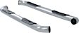 202009-2 3in Side Bars Series Nerf Bars Polished, Covers Cab Length - Set of 2