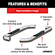 1989 Chevrolet K1500 - 3in Side Bars Series, Nerf Bars, Polished, Covers Cab Length, Set of 2