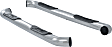 204039-2 3in Side Bars Series Nerf Bars Polished, Covers Cab Length - Set of 2